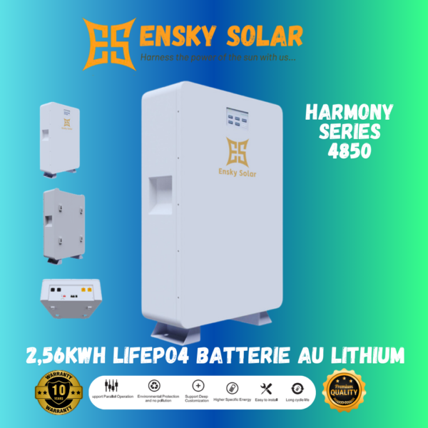 Batterie au lithium 10.24Kwh 48V - Series Harmony avec BMS