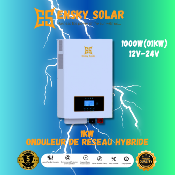 Onduleur hybride 1KW - 12 - 1.25KVA