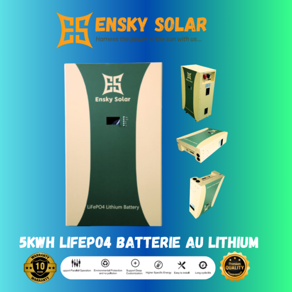 5Kwh batterie murale aux lithium 100Ah - Wall-mounted